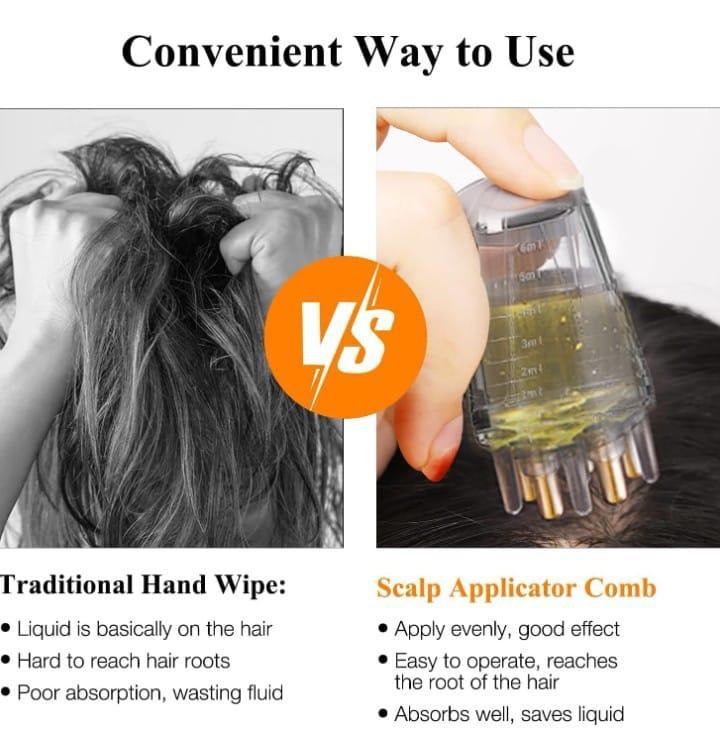 Scalp Hair Oil Applicator | Portable Mini Hair Oil Comb for Hair Growth & Serums
