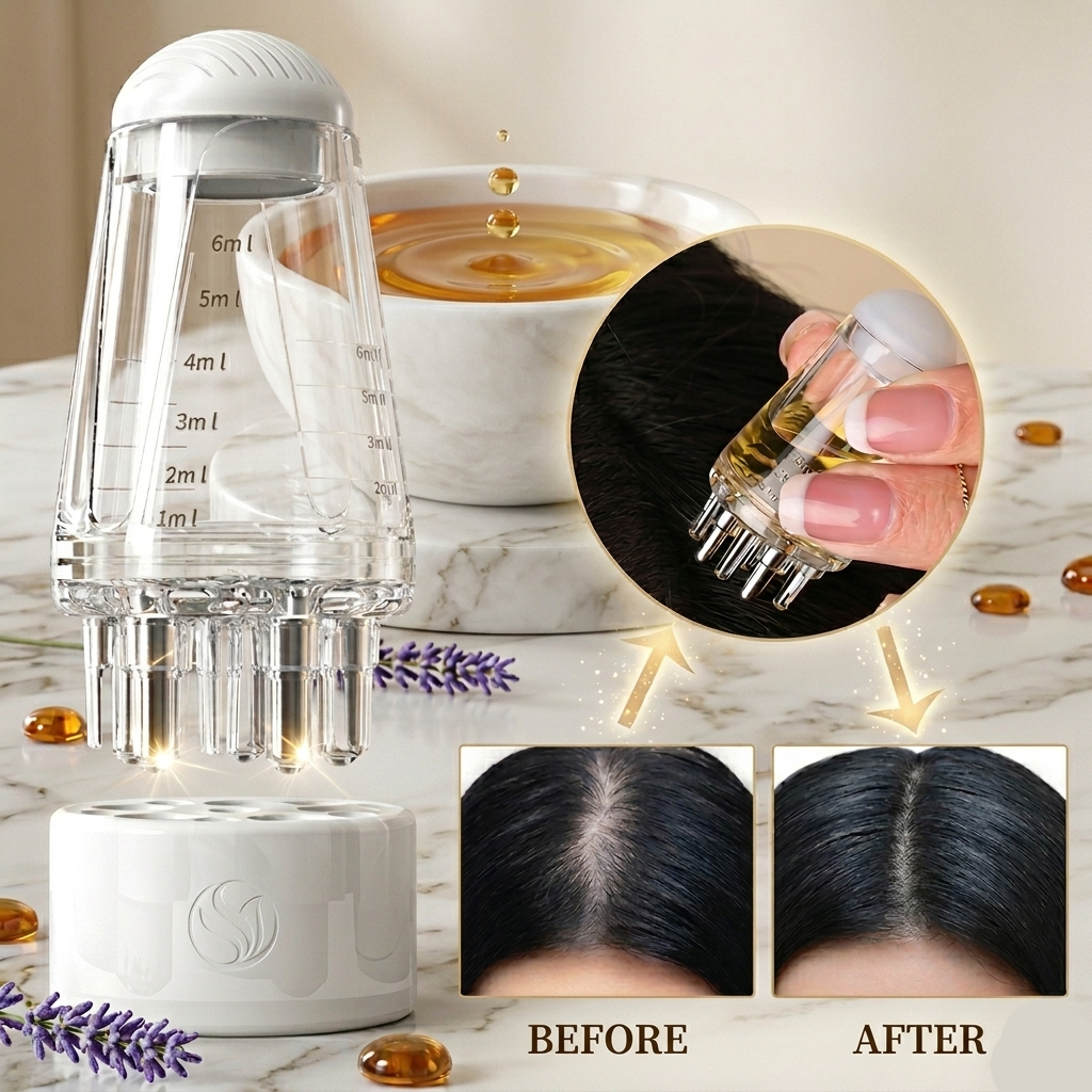 Scalp Hair Oil Applicator | Portable Mini Hair Oil Comb for Hair Growth & Serums